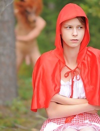 Red riding hood Beata Undine gets fucked by the big bad wolf in forest
