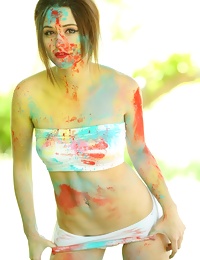 Hayden Ryan teases as she is all painted up